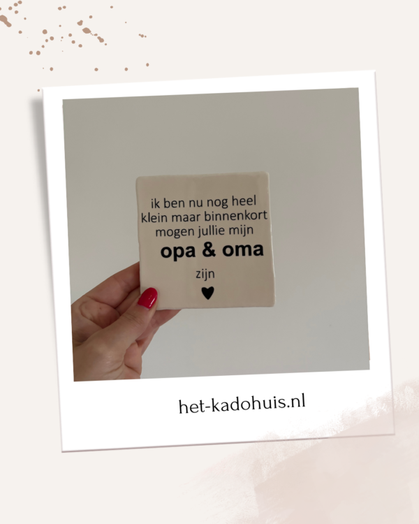 Tegel 'Opa en Oma'